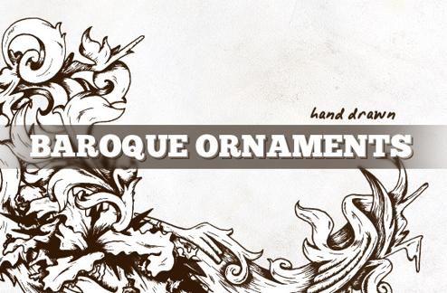 Hand drawn baroque ornaments