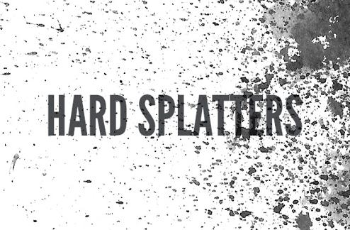 Hard Splatters Photoshop Brush