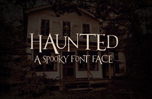 Haunted - A Creepy Font Face