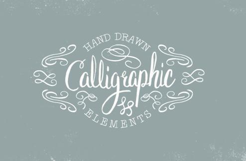 Hand Drawn Calligraphic Vector Elements