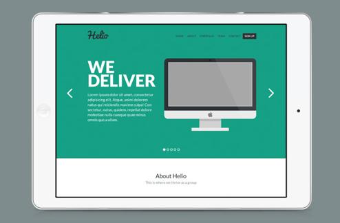 Helio - One Page PSD Web Template