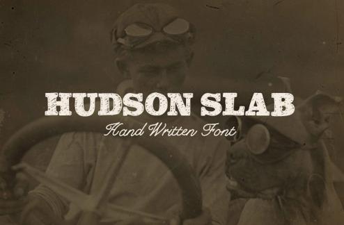 Hudson Slab - Hand Drawn Font Face