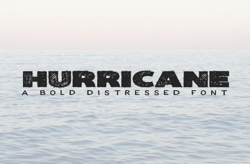 Hurricane - A Bold Distressed Font