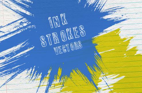 15 vector ink strokes