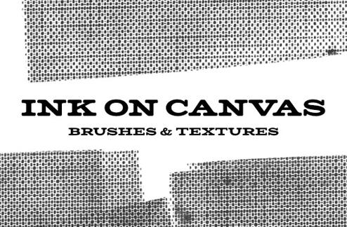 Ink on Canvas Brushes and Textures