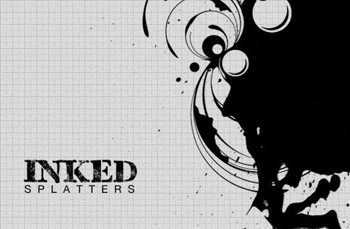 Inked Splatters Photoshop Brush Set