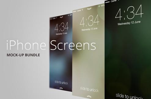 iPhone Screen Templates Vol1