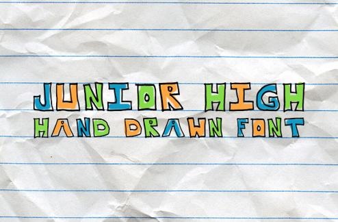 Junior High - Hand Drawn Font