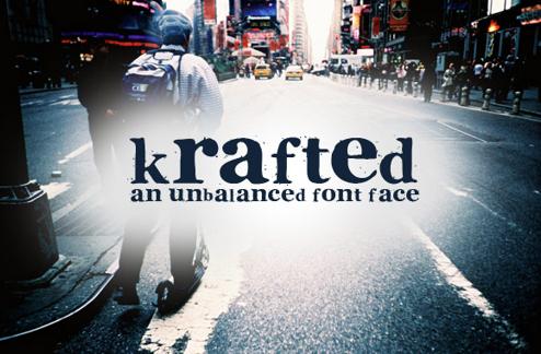 Krafted - An Unbalanced Font Face
