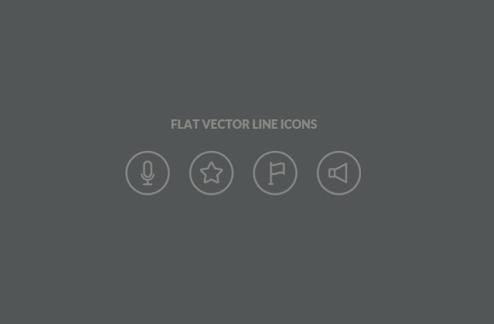 Flat Vector Line Icons