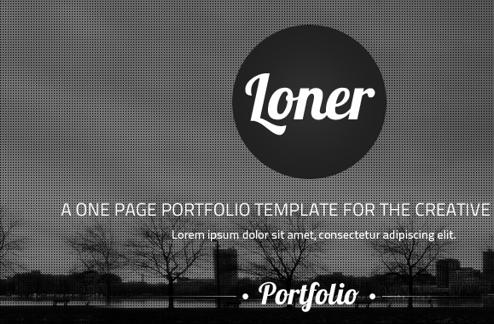 Loner - A One Page PSD Template