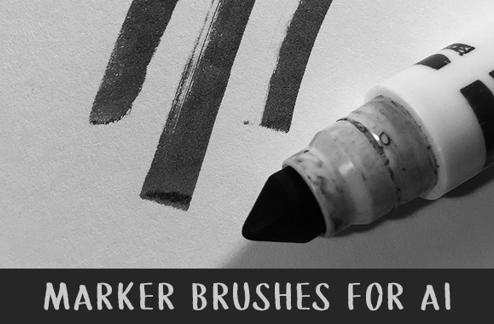 Marker Brushes for Illustrator