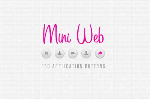 150 Mini Web Application Buttons