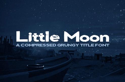 Little Moon - A Compressed Grunge Title Font