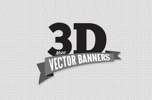 More 3D Vector Banners