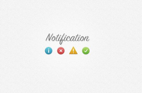 Notification / Alert Boxes PSD