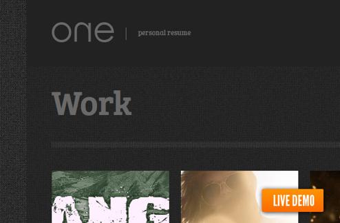 One: A Free One Page Web Resume Template