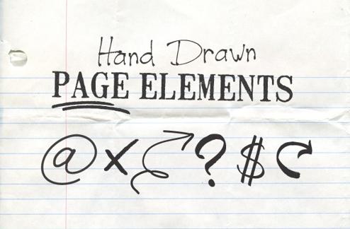 Hand Drawn Page Elements
