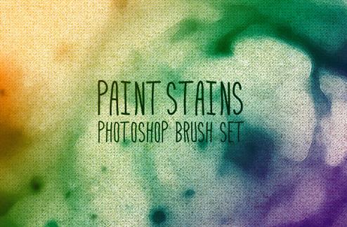Paint Stains Photoshop Brush Set