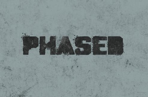 Phased - A Thick Grungy Font Face