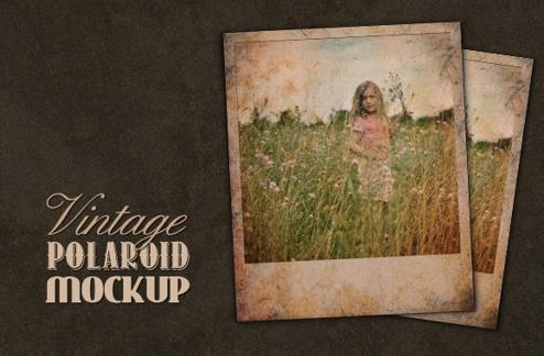 Free Polaroid PSD Mockup