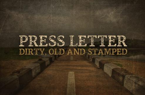 Press Letter - A Dirty Stamped Font