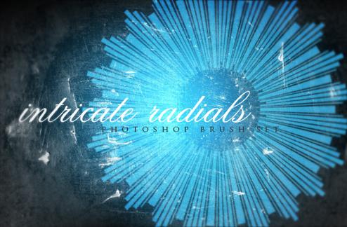 Intricate Radials Photoshop Brush Set