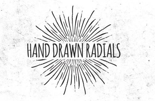Hand Drawn Vector Radials Vol 2