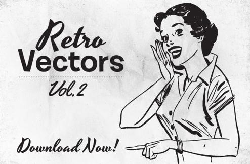 Free Retro Vectors Vol 2