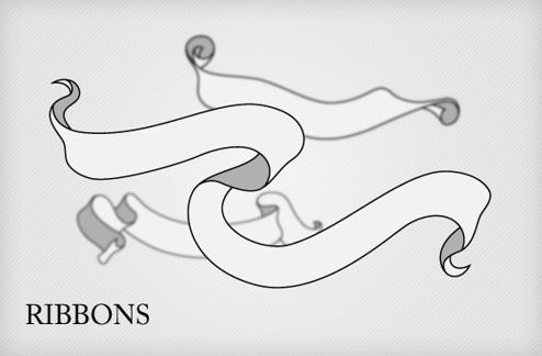 Ribbons Vector set