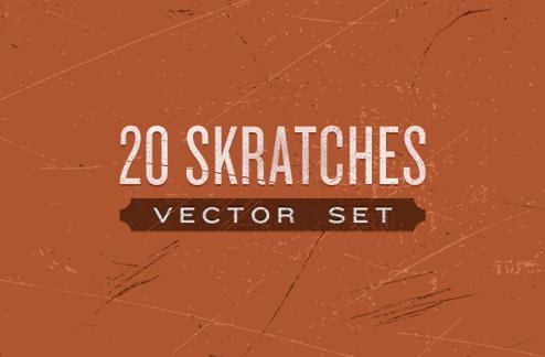 20 Scratches Vector Set