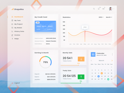 ShapeRex Dashboard Design