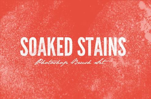 Soaked Stains Photoshop Brush Pack