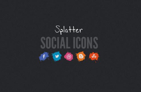 Social Media Splatter Icons