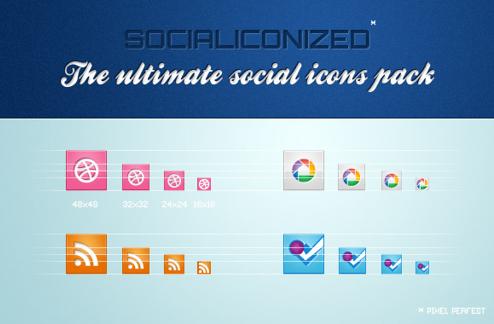Socialiconized - The ultimate social icons pack