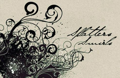 Splatters and Swirls Vector Pack