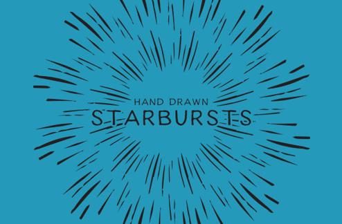Hand Drawn Vector Starbursts