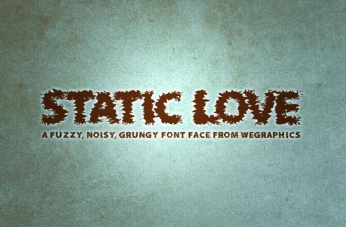 Static Love - A Noisy Font Face