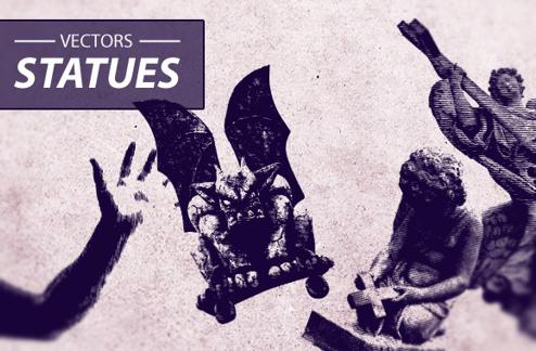 4 Vector Statues Freebie Pack