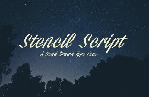 Stencil Script Font