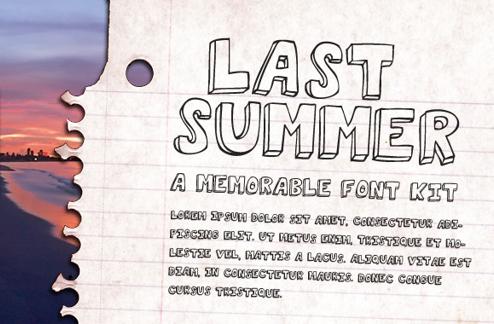 Last Summer Font Kit