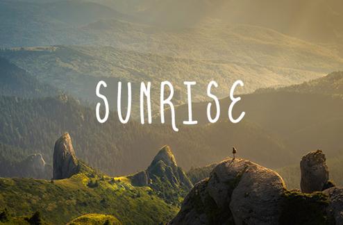 Sunrise - Free Hand Drawn Font