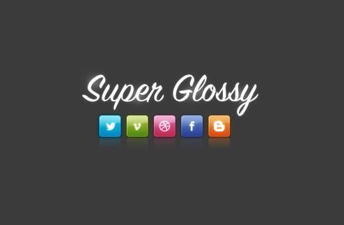 Super Glossy Social Media Icons