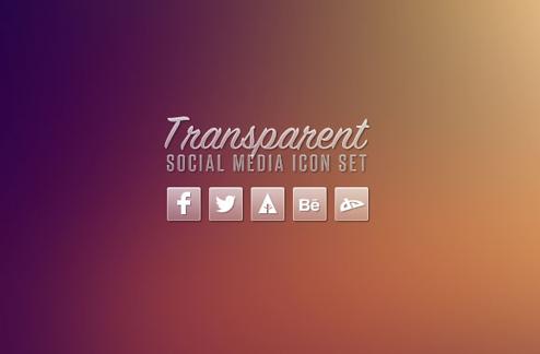 Transparent Social Media Icon Set
