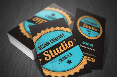 Vintage Badge Business Card Template