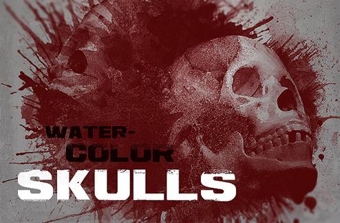 Watercolor Skulls