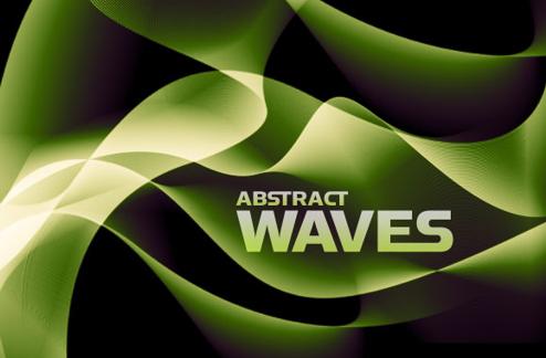 Abstract Waves Photoshop Brush Set
