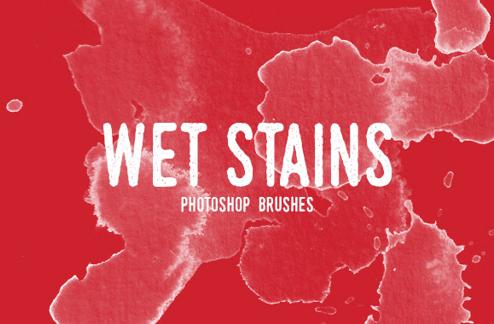 Wet Stains Photoshop Brush Set