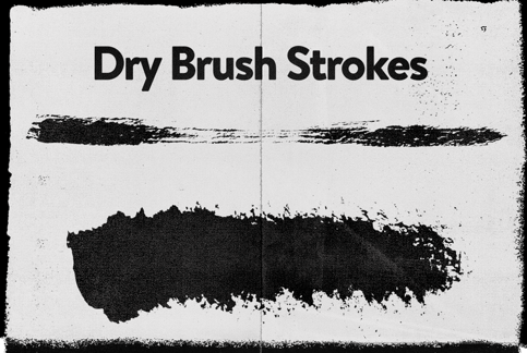 Vector Dry Brush Strokes