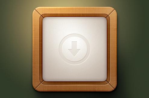 Wooden Style App Icon - Free Template